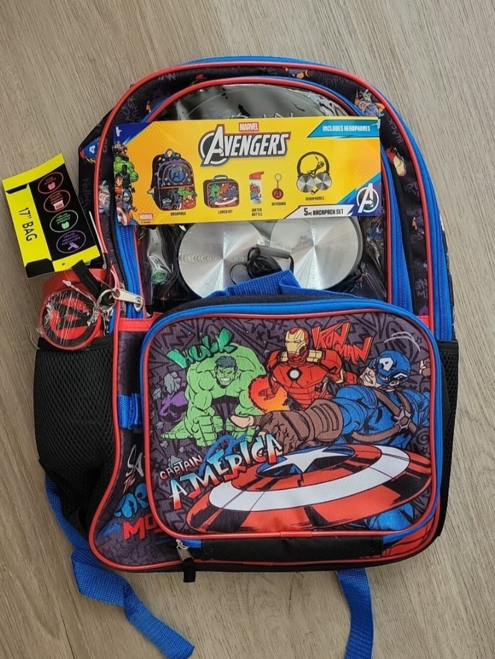 🆕️ Marvel Captain America Avengers 5 Piece Backpack